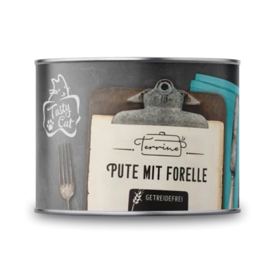 TastyCat Terrine - Pavo & Trucha en salsa 6x180g