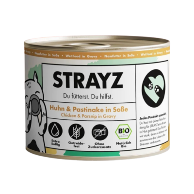 STRAYZ - Pollo puro Bio en salsa 6x200g