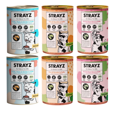 Strayz comida húmeda bio en salsa - pack de prueba