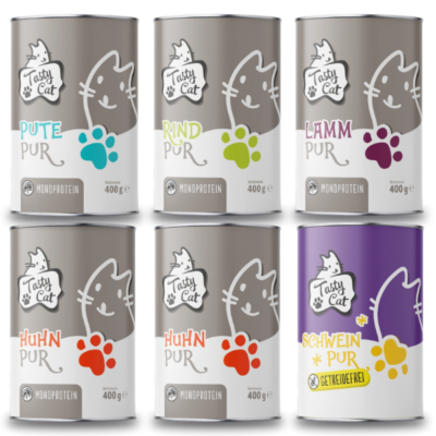 Pack de Prueba TastyCat Mono - 6x400g